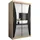 abiks möbel Schwebetürenschrank MONACO 120 x 200 x 62 cm Schwarz