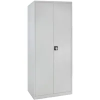 Proregal Flügeltürenschrank Owl mit 4 Fachboden HxBxT 195x92x42cm | Lichtgrau