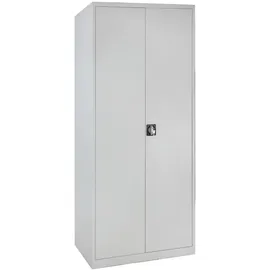 Proregal Flügeltürenschrank Owl mit 4 Fachboden HxBxT 195x92x42cm | Lichtgrau
