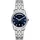 Fossil Quarzuhr FOSSIL "Scarlette", edelstahlfarben, blau, Armbanduhren, Damen, Quarzuhr, Armbanduhr, Damenuhr, Edelstahlarmband, analog, Tag, Wochentag