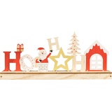 TrendLine Holzsilhouette Hohoho 7 LED warmweiß, für Innen 45.5x6x19.8cm