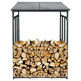 SCHMIDT security tools Kaminholzregal Aluminium 130 x 70 x 185 cm grau