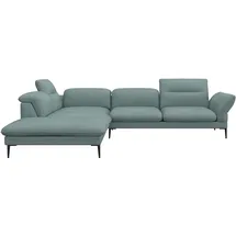 flexlux Ecksofa "Salino, Funktionssofa mit Ottomane, Relaxsofa, Ecksofa", blau (sky blau), B:287cm H:88cm T:239cm, 62% Polyester, 17% Cotton, 14% Viscose, 7% Linen, Sofas, Ecksofa, Sofa mit Arm- und Kopfteil-Verstellungen, Kaltschaum & Stahl-Wellen