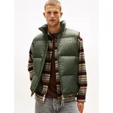 Tommy Hilfiger Tommy Jeans Steppweste ALASKA DOWN VEST Regular fit mit abnehmbarer Kapuze grün L (50)