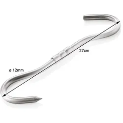 S-Haken mit Gelenk - Fleischhaken - S-Haken - Lagerhaken 27cm - √∏12mm - Chromnickelstahl rostfrei
