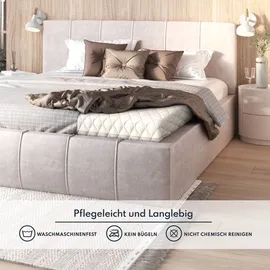 Fdm Topper 180x200 cm Matratzenauflage mit HR-Schaum Visco-Schaum Höhe ca. 7 cm H3 mit waschbarem Premium Bezug