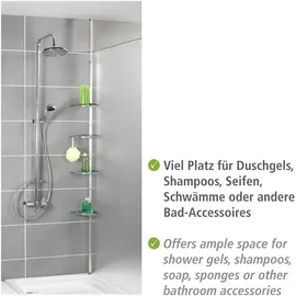 Wenko Teleskop-Duschecke Compact Aluminium, Silber