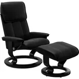 Stressless Relaxsessel Admiral Leder 78 x 98 x 73 cm Schwarz mit Classic Base