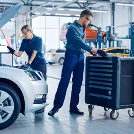 Relaxdays Schwerlastrollen 4er Set drehbar Kugellager 2 Rollen mit Bremse Tragkraft bis 400kg Rad d: Schwarz 160 mm