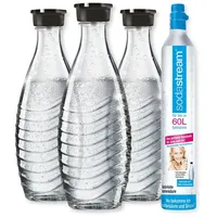 Sodastream CO2-Zylinder + 3 Glaskaraffen