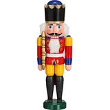 Seiffener Volkskunst Nussknacker König 29 cm Rot