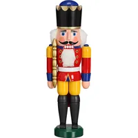 Seiffener Volkskunst Nussknacker König 29 cm Rot