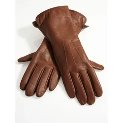 Lederhandschuhe HEINE, Damen, Gr. 8, braun (cognac), Handschuhe Handschuh