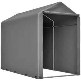 Thanaddo Gerätehaus Garagenzelt Carport Folienzelt Gartenschuppen Fahrradgarage Lagerzelt Aufbewahrungsgarage Auto Motorrad Schutz Unterstand 100x187x160cm - Grau