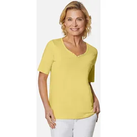 GOLDNER Halbarm Basic-Shirt aus Baumwolle in margerite | Gr.: 50