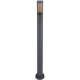 GLOBO Stehleuchte mit Bewegungsmelder Außenleuchte Sensor Standlampe Edelstahl anthrazit, rauch, 1x E27 Fassung, DxH 12,7x110cm, 2er Set