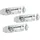 GAH Alberts 115432 Türriegel gerade mit Knopfgriff 3er Set