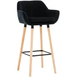 TPFLiving Barhocker, Schwarz, Holz, Gittergestell, 55x99x46 cm, Esszimmer, Barmöbel, Barhocker
