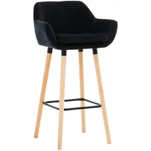 TPFLiving Barhocker, Schwarz, Holz, Gittergestell, 55x99x46 cm, Esszimmer, Barmöbel, Barhocker