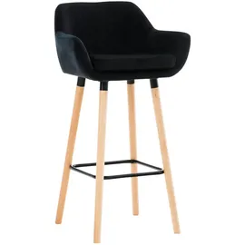 TPFLiving Barhocker, Schwarz, Holz, Gittergestell, 55x99x46 cm, Esszimmer, Barmöbel, Barhocker