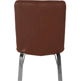 W.Schillig Relaxliege daily dreams Leder/Polyester 65 x 91 x 170 cm Braun mit Kissen