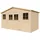 TIMBELA Gartenhaus 4,18 x 1,99 m Beige