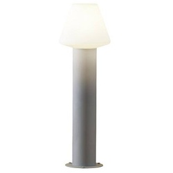 Wegeleuchte Barletta grau, opalfarbenes Acrylglas