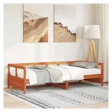 vidaXL Tagesbett ohne Matratze Wachsbraun 80x200 cm Massivholz Kiefer