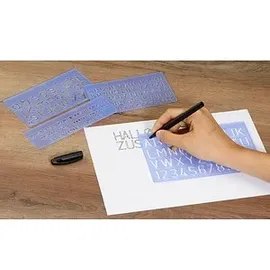 Wedo Buchstabenschablonen-Set blau