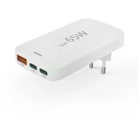 Hama Schnellladegerät, 2x USB-C, 1x USB-A, flaches Mini-Ladegerät, PD, 65 W, WS