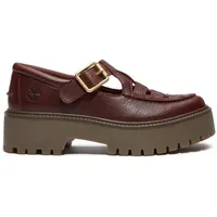 Timberland Womens Buckle Shoe burgundy full grain 11 Wide Fit