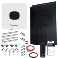 Growatt Balkonkraftwerk MIC 600 0,6kW 860W Glas Solarpanelen, Halterungen,