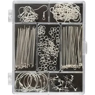 Creativ Company Starterset Schmuck, Versilbert, 1 Set