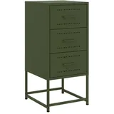 vidaXL Nachtschrank Olivgrün 36 x 39 x 78 cm Stahl