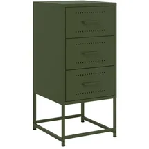 vidaXL Nachtschrank Olivgrün 36 x 39 x 78 cm Stahl
