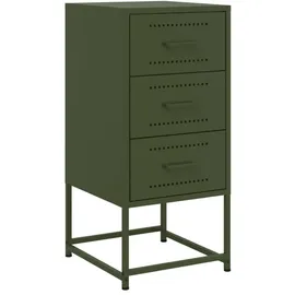 vidaXL Nachtschrank Olivgrün 36 x 39 x 78 cm Stahl