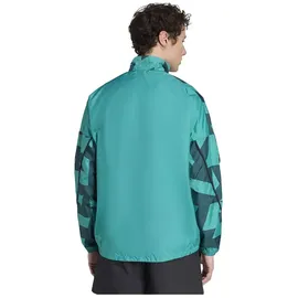 adidas Terrex Multi Printed Wind Jacket, Pure Teal/Aurora Ivy, XL
