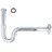 tecuro PROFI Siphon Röhrengeruchsverschluss 1 1/4" x 32 mm Edelstahl/Messing verchromt