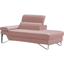 Egoitaliano "Princess, elegantes Designsofa mit erstklassigem Sitzkomfort", inkl. verstellbarem Kopfteil und edle Designmetallfüße rosa