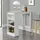 [en.casa] Bartisch Kouvola 110 x 50 x 103 cm Weiß/Eiche-Optik