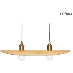 Elobra Pendelleuchte COLOMBIA RETRO 2er, E27, Asteiche natur ELO-139486