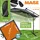 Kesser Ampelschirm Holly rechteckig Ø 350 cm mit LED Grau