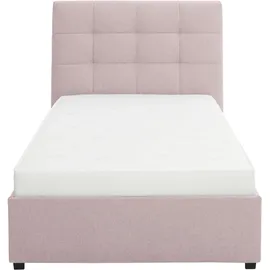 Home Affaire Polsterbett HOME AFFAIRE "Endres", rosa (flamingo), B:103cm L:210cm, imgrägnierte Struktur (100% Polyester), Betten, Polsterbett, mit Bettkasten, wahlweise ohne Matratze/Lattenrost oder incl. Matratze
