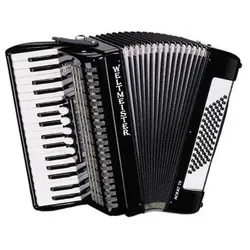 Weltmeister Achat 72 Bass Akkordeon 3-chörig Schwarz