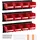 Vevor Stapelboxen Wandmontage, 137x105x75mm Lagerboxen (12er-Pack) & 3 Metallschienen, Sichtlagerboxen für Schrauben Muttern Bolzen Nägel, Werkzeug-Organizer für Werkstatt Bastelraum Garage, Rot