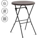 Uniprodo Gartentisch Klapptisch 79 x 79 x 110 cm Schwarz