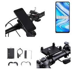 K-S-Trade für Xiaomi Redmi Note 9S Smartphone-Halterung, (Handyhalterung das Fahrrad Halter Lenkstange Fahrradhalterung) schwarz