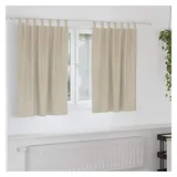 vidaXL Verdunkelungsvorhänge 2 pcs Creme 140 x 140 cm