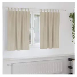 vidaXL Verdunkelungsvorhänge 2 pcs Creme 140 x 140 cm
