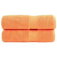 VidaXL Premium-Duschtücher solund 2 Stk. Orange 70x140 cm 600